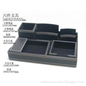 leather office desk set